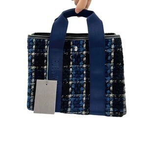Rue de Verneuil Traversée S Sellier Midnight Tweed Small Tote Bag